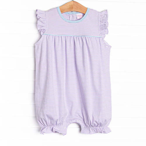 Caitlyn Pima Bubble Romper, Blue and Purple Stripe – Stitchy Fish