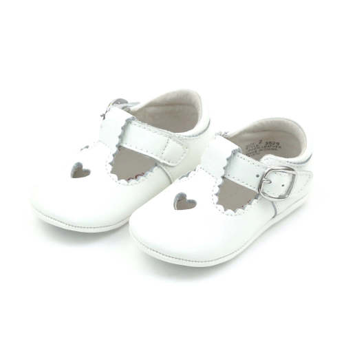 Rosalie Heart Crib Mary Jane (Infant), White