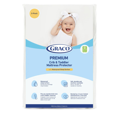Premium Waterproof Crib and Toddler Mattress Protector