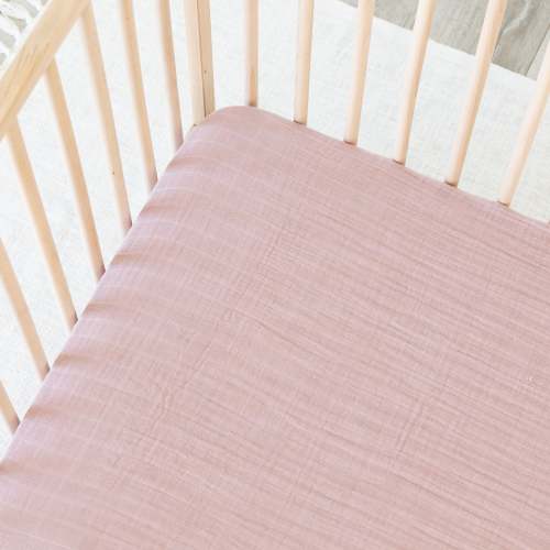 Muslin crib sheet - lilac