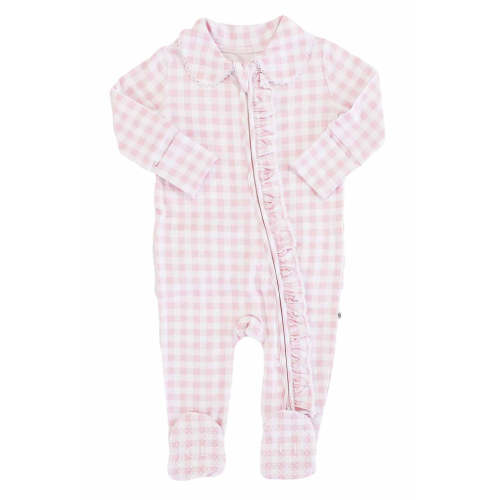 Peter Pan Collar Ruffle Zipper Footie