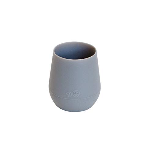 ezpz Tiny Cup (Gray) - 100% Silicone Training Cup for Infants - Designed by a Pediatric Feeding Specialist - 4 months+