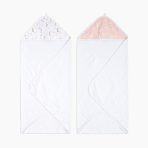 Aden + Anais Essentials Hooded Towels (2 Pack) - Blushing Bunnies