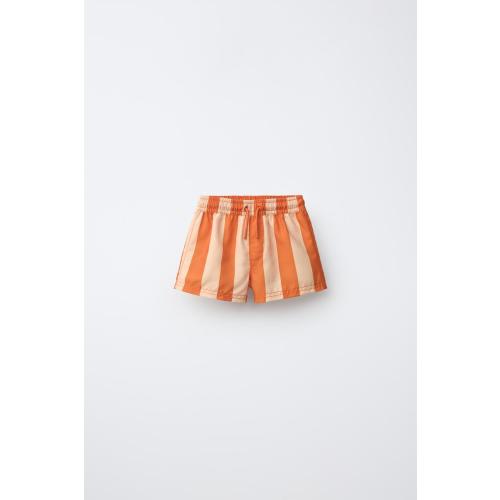 1-6 YEARS / STRIPED SWIM SHORTS - Orange | ZARA United States