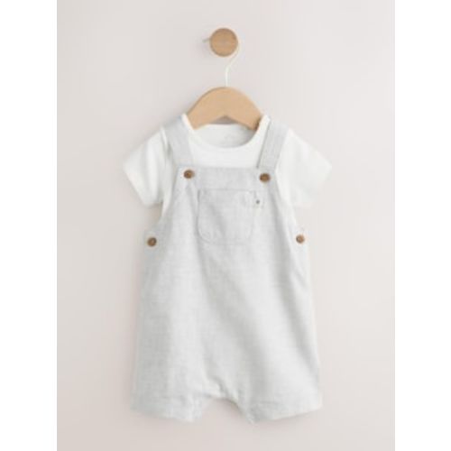 Buy Blue Stripe Woven Dungaree and Bodysuit Baby Set (3-6 month) from Next USA