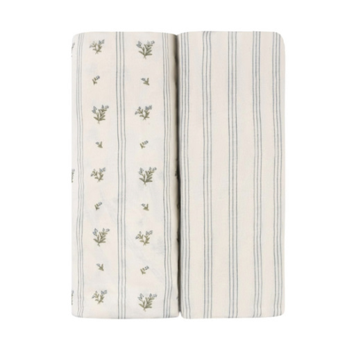 Linear Berry Crib Sheet Set | 100% plush jersey cotton knit – Ely's & Co.