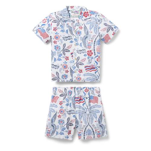 Reyn Spooner SUMMER COMMEMORATIVE 2026 TODDLER CABANA SET - WHITE / 12-18M