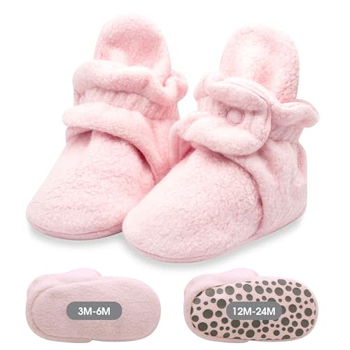 Zutano unisex-baby Cozie Fleece Baby Booties With Grippers