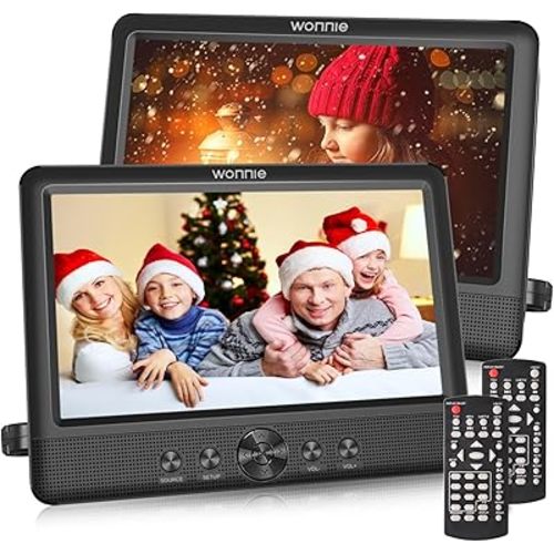 WONNIE 10.5" Two DVD Players Dual Screen