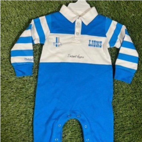 New Detroit Lions Authentic Retro Football Infant 3/6 Months One Piece Jumper