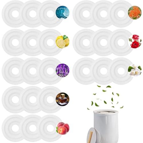 Demissle Replacement Fragrance Disc Towel Warmer Bucket Fragrance Scented Pads, 8 Flavors (24 Pcs)