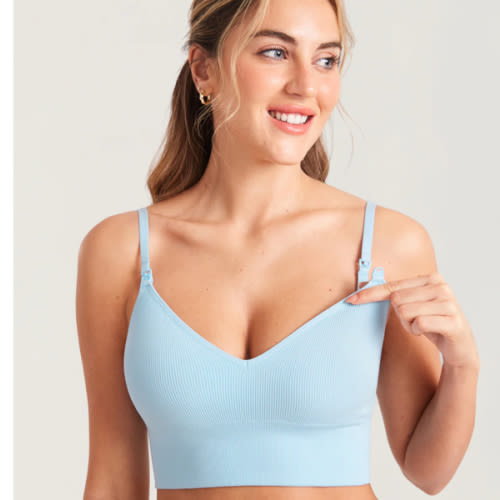 Ribbed V Neck Nursing Bralette