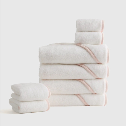 Organic Turkish Cotton Baby Bath Bundle 8-Pack in Soft Pink
