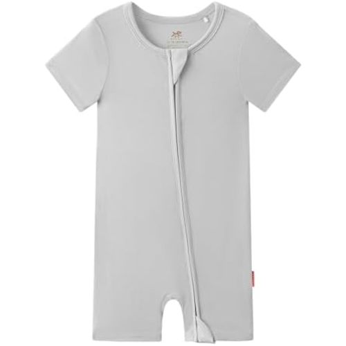 Bamboo Viscose Baby Boys Short Sleeve Zipper Rompers 0-24M