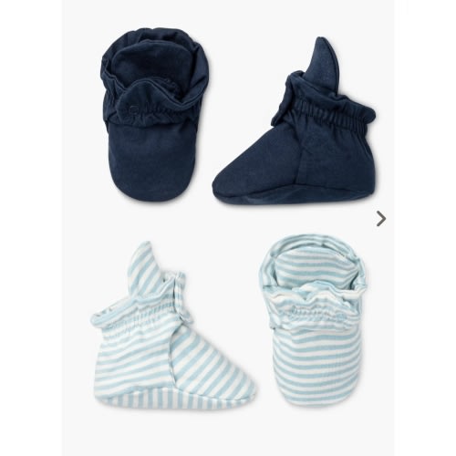 Monica + Andy Organic
2-Pack Organic Baby Booties