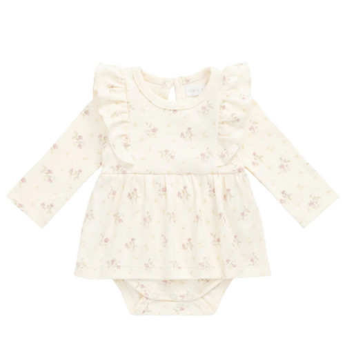 Organic Cotton Vivienne Playsuit - Thelma Parchment – Jamie Kay USA