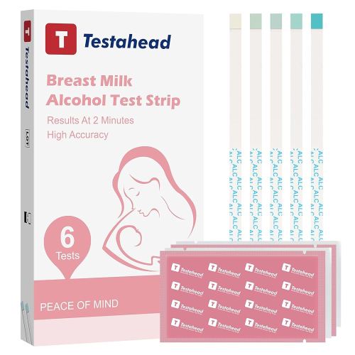 Alcohol Test Strips for Breastmilk, Quick Results in 2 Minutes Breast Milk Alcohol Test Strips for Breastfeeding Moms at Home Holiday Party, 6Pcs (6Pcs)