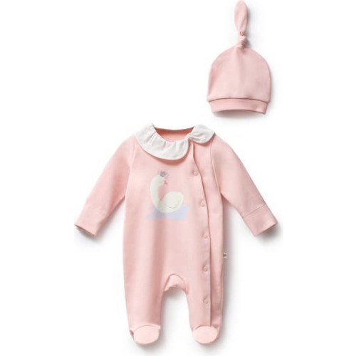 Swan One-Piece Set, 0-3M