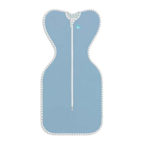 Love to Dream Swaddle Up™ Cotton 1.0 TOG Baby Sleep Sack, Arms Up Design, Twin Zipper, Small 8-13 lbs, Dusty Blue