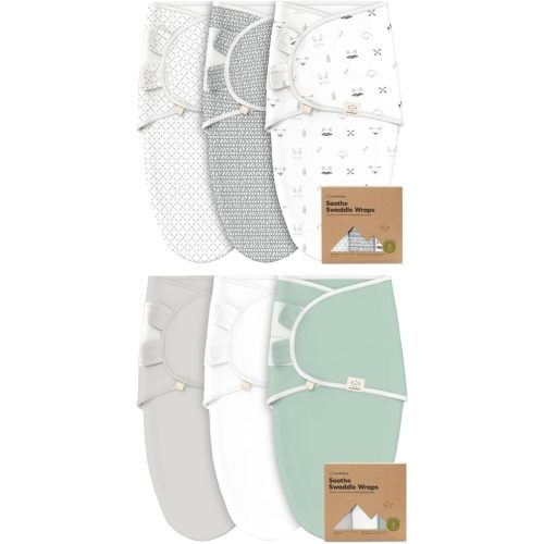 KeaBabies 3-Pack Organic Baby Swaddle Sleep Sacks - Newborn Swaddle Sack, Ergonomic Baby Swaddles 0-3 Months, Swaddles for Newborns, Baby Sleep Sack, Baby Swaddle Blanket Wrap, Baby Essentials