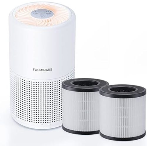 FULMINARE Air Purifiers for Bedroom Air Filter, Quiet Air Cleaner With Night Light, Portable Small Air Purifier for Home, Office, Living Room