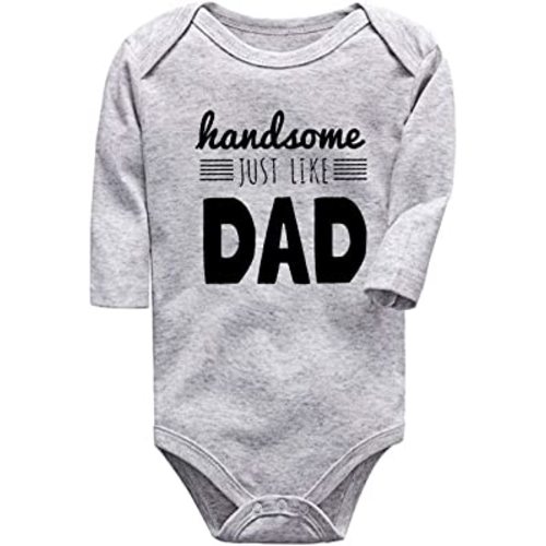 shlrzy Handsome just Like dad Newborn Baby boy Clothes Unisex Funny Baby Bodysuits for Girls