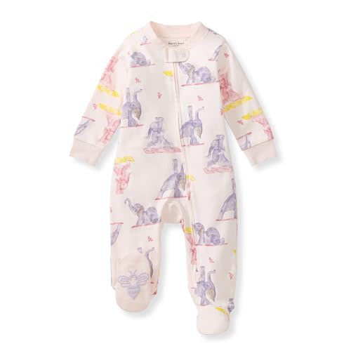 Burt's Bees Baby Girls' Organic Cotton Sleep and Play Footed Pajamas