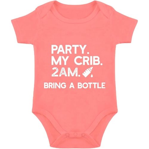 listery Party My Crib Bodysuit Funny Bodysuit Baby Sayings Baby Boy Clothes Party At My Crib 2 Am Bodysuits Baby Girl Clothes