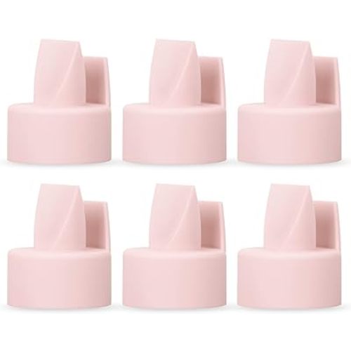 [6-Count] Papablic Duckbill Valves Compatible with Spectra and Medela, Replaceable Duckbill Valves for Spectra S1 S2 valves and Medela Pump in Style, BPA/DEHP Free Pink