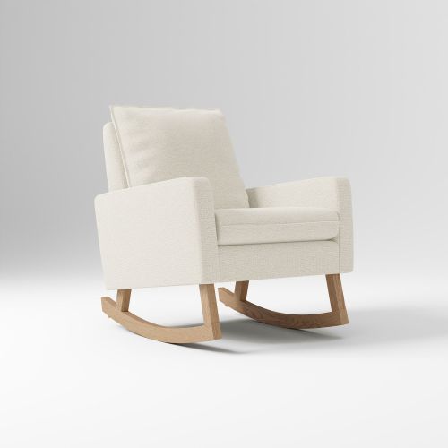 Kids Paxton Convertible Rocker, Performance Boucle Oatmeal, White Oak