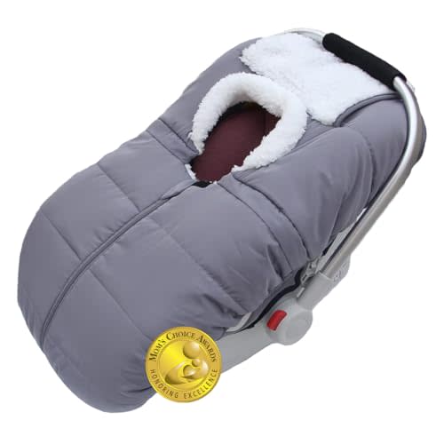 Mom's Choice Awards Winner-TSAYAWA Winter Baby Car Seat Cover -Keep Babies Warm Carseat Bunting Bag/Blanket for Newborn & Infant - Cold Weather Insulated Windproof Carrier Canopy for Travel (Grey)