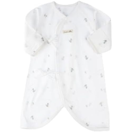 100% Organic Cotton Korean Kimono Newborn Baby Summer Thin Relaxed Outfit LongSleeve Breathable Romper 0-6M With Mitten Cuffs