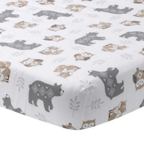 Woodland Forest Cotton Fitted Crib Sheet