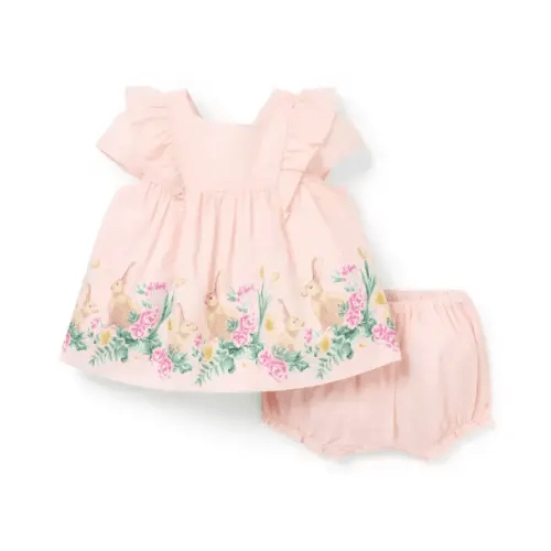 Baby Pearl Pink Bunny The Bunny Border Matching Baby Set by Janie and Jack