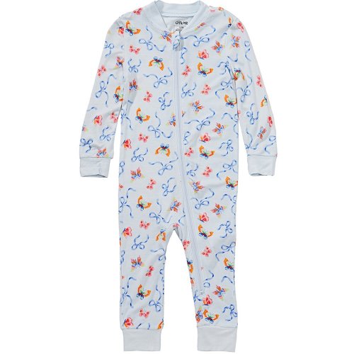 Little Me Baby Girls Bamboo Long-Sleeve Bow Printed Coverall
