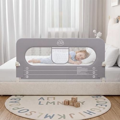 Bed Rail for Toddlers,47in Foldable Bed Rail for Baby, Baby Bed Rail Guard