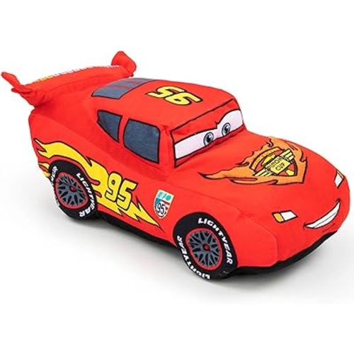 Cars Plush Stuffed Lightning Mcqueen Red Pillow Buddy - Kids Super Soft Polyester Microfiber, 19 inch (Official Disney Pixar Product)
