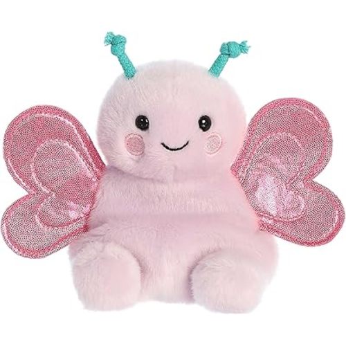 Aurora® Adorable Palm Pals™ Petunia Butterfly™ Stuffed Animal - Fun Collectible Plush for Kids and Adult Collectors - Perfect for Decorating Rooms and Birthday Gifts - Pink 6.5 Inches