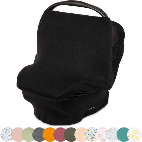 Breathable Nursing Cover Up and Car Seat Cover for Babies Simka Rose - Breastfeeding Cover for Baby Boy & Girl - Adjustable Stretchy Infant Carseat Canopy Carrier Cover for Summer - Must Have Registry