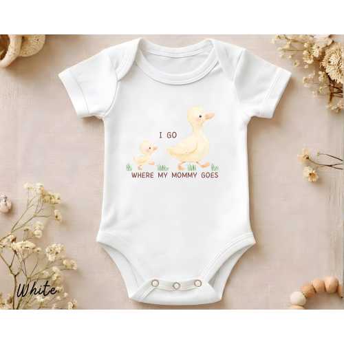 I Go Where My Mommy Goes Shirt, Silly Goose Toddler Shirt, Baby Shower Gif, Cute Pregnancy Announcement Shirt, Cute Baby Outfit, Kids outfit