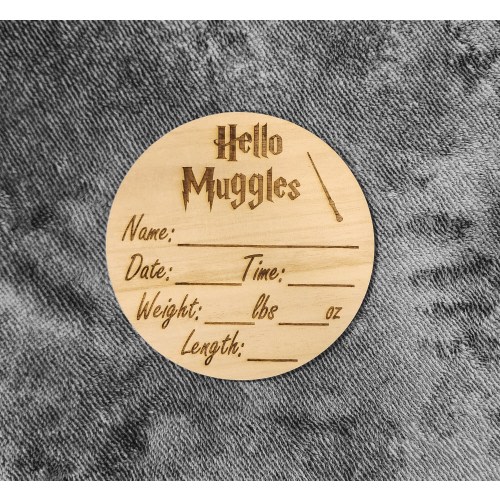 Harry P Baby Nameplate, Photo Prop For Baby,Newborn, Laser Engraved Custom Markers, Hogwarts