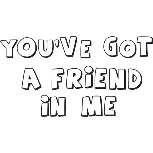 You've Got A Friend In Me Toy Story Cartoon Characters Wall Decors Sticker Art Design Decal Girls Boys Kids Room Bedroom Nursery Kindergarten Home Decor Stickers Wall Art Vinyl Decoration (20x18 inch)