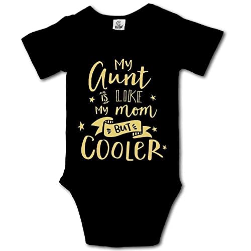 Yeavomeny My Aunt Is Like My Mom But Cooler Baby Bodysuit Short Sleeve Jumpsuit Rompers Newborn Boy Girl Clothes