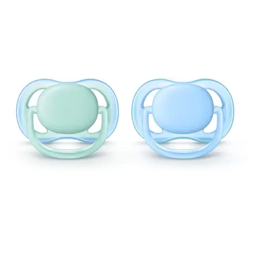 Philips Avent Ultra Air Pacifier, 0-6 months, blue/green, 2 pack, SCF244/20
