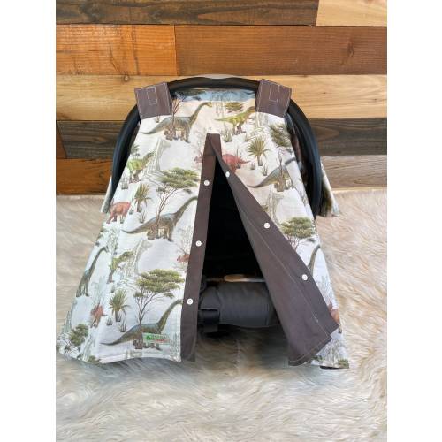 Dinosaur carseat canopy/dinosaur car seat cover/dinosaur baby cover/baby carseat canopy/baby car seat cover