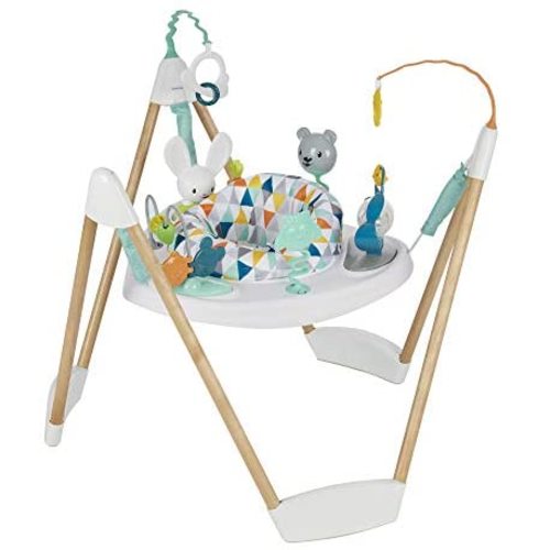 Evenflo Exersaucer Wood Frame Jumper, Woodland Wonder