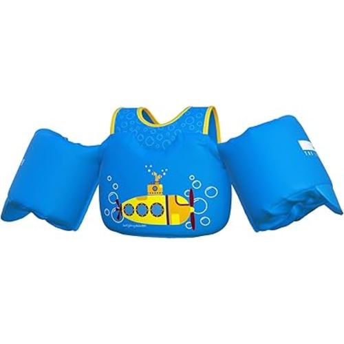 Coast Guard Approved Kids/Toddler Life Jacket Swim Vest 33-55 lbs, Baby/Toddler Arm Floaties 30-50 Pounds,Water Wings in Puddle/Sea