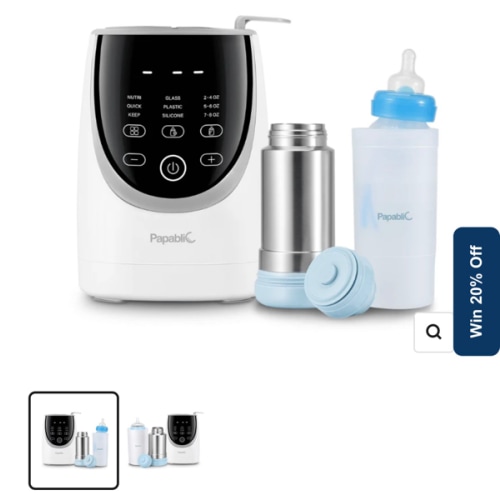 PAPABLIC - Swirlable Bottle Warmer & Portable Travel Bottle Warmer Set