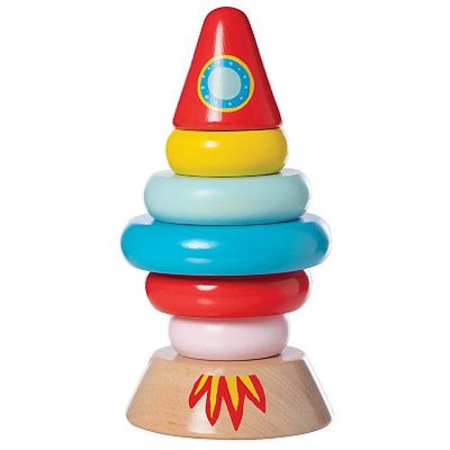Manhattan Toy Stacker Rocket Baby and Toddler 7-Piece Magnetic Wooden Stacking Toy Set