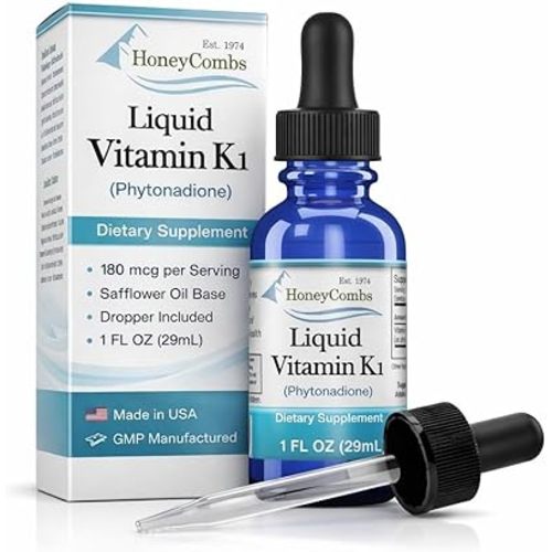 Vitamin K Drops Newborn – Liquid Vitamin K1 (Phytonadione) 180 mcg per Serving – Vitamin K for Newborns, Babies & Adults – Oral Vitamin K Supplement – 1 oz (30 mL) – Safflower Oil – Made in USA